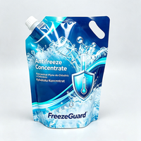 Sac d'emballage durable en PET/PE de 3L et 5L avec poignée, pochette à bec verseur anti-gel pour concentrés, destinée aux industries chimiques