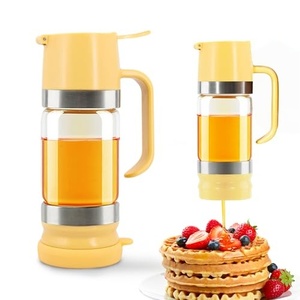 Dispensador de miel de vidrio de 9 oz sin goteo con asa, tarro dispensador de miel y jarabe, ideal para miel y jarabe - Product Image 1