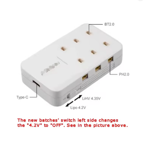 6 Ports 1S <b>Lipo</b>-<b>Battery</b> Type-C Charger BT2.0&PH2.0 FPV Cetus Racing Drone Accessories Made in China - Product Image 2