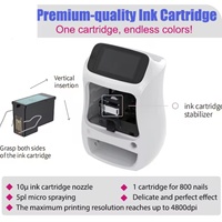 Imprimante mobile 3D sans fil WiFi professionnelle pour équipement de nail art automatique, 1000 images, pour la vente de vernis à ongles en gel électrique