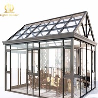 Moderna Terraza Acristalada de Aluminio para las Cuatro Estaciones con Doble Vidrio Templado, Directo de Fábrica OEM