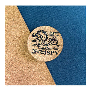 12X24 pulgadas corcho 0,8mm cuero Artificial grabado láser Logo mejor para posavasos manteles sin adhesivo - Product Image 2