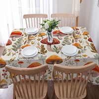 Automne noël thanksgiving nappe couverture Floral salle à manger indien Table lin bloc imprimé nappe