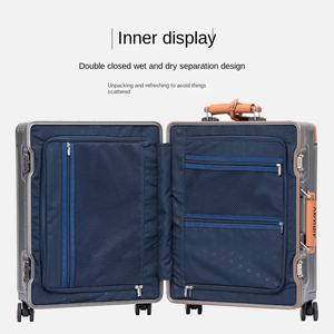 Custodia per imbarco universale muta da 20 pollici con struttura rigida in alluminio per bagaglio in poliestere Trolley da viaggio per ragazze - Product Image 6