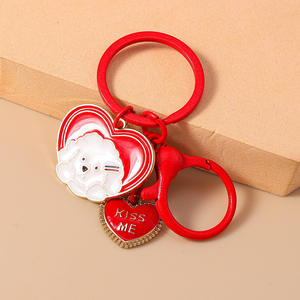 Llavero de corazón de perro con efecto de goteo de aceite, sencillo y dulce, el más vendido de Wenys, exquisito <span class=keywords><strong>Kissme</strong></span> - Product Image 3