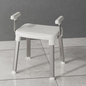 Flower Music Shower Chair <b>Height</b> <b>Adjustable</b> Space Aluminum Non Slip Bathroom <b>Stool</b> For Elderly And Pregnant Women - Product Image 2