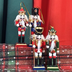 4 cái thiết lập bằng gỗ cascanueces Solider nutcracker với Strings cho cây giáng sinh trang trí - Product Image 1