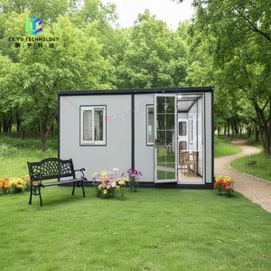 Maison conteneur modulaire préfabriquée sur mesure <span class=keywords><strong>de</strong></span> 20 et 40 pieds, espace <span class=keywords><strong>de</strong></span> vie compact avec panneau sandwich mural en verre pour <span class=keywords><strong>site</strong></span> <span class=keywords><strong>de</strong></span> camping - Product Image 1