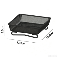 Plateau d'alimentation carré pour oiseaux, surface en maille drainable, grande capacité, support d'alimentation au sol de 17,5 cm, mangeoire pour oiseaux sauvages de jardin