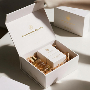 Aangepaste Draagbare High-End Milieuvriendelijke Herbruikbare Opvouwbare Geschenkdoos Magnetische Sluiting Spons Voering Cosmetische Luxe Huidverzorging Serum - Product Image 2