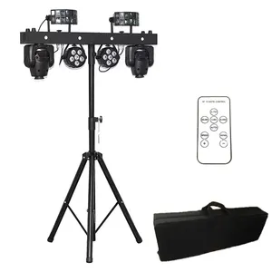 TIITEE Luces de DJ Profesionales Portátiles Equipo de Discoteca para DJ Gig Bar 2 Piezas de Barra Par LED 6x5W RGBW 4 en 1 para Iluminación de Escenario con Soporte - Product Image 4