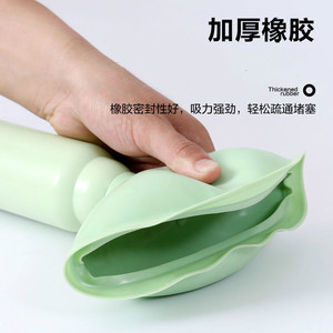 Desatascador de inodoros de alta presión con vacío de aire, de goma verde, para baño y fregadero de cocina - Product Image 4