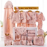 Nouveau Style 100% Coton Barboteuse Mois Complet Belle Carton Motif Conception Nouveau-Né Bébé Vêtements Cadeau Ensemble