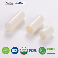 Capsules végétales dures HPMC blanches de qualité pharmaceutique, vides, taille 00, taux de remplissage de 99,9 %, fabriquées par Yidikou Factory