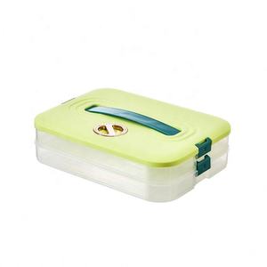 Boîte de conservation alimentaire portable multicouche à grande capacité avec minuterie pour la cuisine, bac à dumplings, boîte de rangement alimentaire en PP injecté, sans danger pour les aliments - Product Image 6