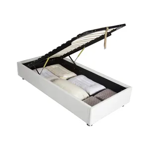 Modern Space Saving Furniture Commercial Fabric Queen Lift Up Bed Frame With Storage