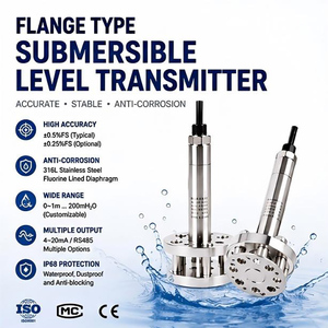 Capteur de niveau d'eau submersible pour environnements difficiles, anti-corrosion, anti-blocage, 4-20mA RS485 - Product Image 3