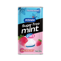 Fabricant de pastilles à double saveur menthe et fraise, bonbons à la menthe sans sucre, pastilles pour la bouche sèche