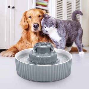 2.1L Eco-Friendly <strong>Ceramic</strong> Cat <strong>Bowl</strong> Cat Fountain Activated Carbon Filter Custom LOGO Pet Water Dispenser Chargeable Automatic <strong>Dog</strong> - Product Image 5