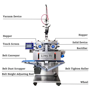 Dây chuyền sản xuất bánh trung thu mới Longyu hoàn toàn tự động lòng đỏ trứng maamoul máy đóng gói bánh trung thu - Product Image 2