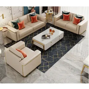 家具客厅豪华意大利蓝色天鹅绒切斯特菲尔德当代组合客厅家居沙发设计现代