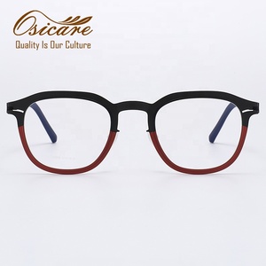 Gafas Metálicas Sin Tornillos de Calidad Premium, Ópticas de Moda, Venta al Por Mayor, Gafas Personalizadas, Monturas Ópticas Geométricas para Hombre - Product Image 3