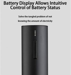 USB Rechargeable Lithium Battery Modern Plastic Electric Automatic Wine <b>Bottle</b> Opener Battery Capacity Display Fast Charging - Product Image 4