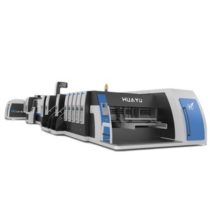 Ligne de production de boîtes en carton Huayu modèle 920, machine d'impression, de découpe, de pliage et de collage à grande vitesse - Product Image 1
