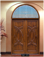 Balançoire ronde rustique brun fini Surface acajou bois dur bois dur extérieur extérieur extérieur double porte