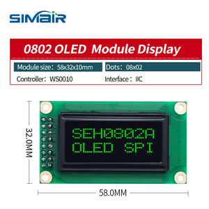 WEH0802A модуль дисплея, последовательный интерфейс IIC, WINSTAR ooled монохромный точечный матричный экран - Product Image 3