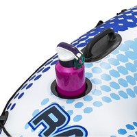 Chaise longue gonflable de piscine avec pare-soleil, lit flottant de luxe individuel avec dossier, matelas pneumatique aquatique, bouée de natation