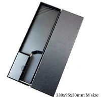 Boîte cadeau noire de luxe exquise en gros avec impression personnalisée pour couteau de chef, hachoir, couteau à fruits, boîte d'emballage avec insert