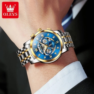 Drop Shipping OLEVS 6721 Skeleton Men's Automatic Mechanical Watch Waterproof Weekly Calendar Original wristwatch Luminous Watch - Product Image 3