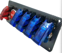 Nuevo Panel de Interruptores Combinados OEM de 12V con Interruptores LED, Botón de Encendido del Motor, Panel de Control de ABS+Aluminio para Autos de Carreras y Camiones