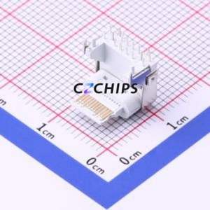 914-714D3068D20200 USB Connector Bent Lead Through Hole Connector Type-C USB 3.1 Right Angle Insert 24P - Product Image 1