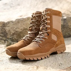 Men Boots Desert Lace Up Waterproof Outdoor Training Tactical Combat Ankle Boots