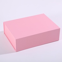 Boîte cadeau rectangulaire en carton blanc magnétique pliable à couvercle rabattable, boîte rigide monobloc, souvenir d'anniversaire, vente en gros