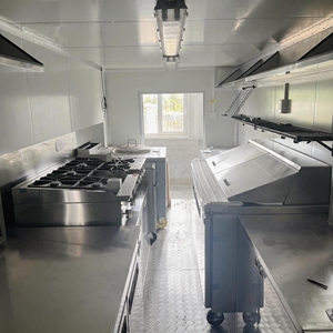 New Retro Mobile Modern Food Truck Stainless Steel Galvanized <b>Sheet</b> Aluminum Fiber Glass Food Trailer Wholesale - Product Image 4