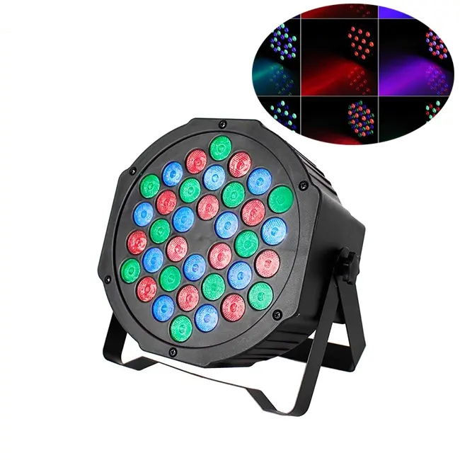 36LED Par ışıkları sahne projektör RGB etkisi uzaktan ve DMX kontrol sahne parti gösterisi