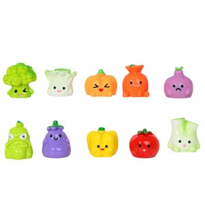 Figuras de Vegetales en 3D Lanshuo, Resina Plástica, DIY, Llavero, Decoración para Teléfono, Artículos Decorativos de Dibujos Animados, Empaque Mixto - Product Image 5