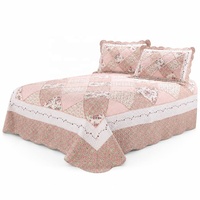 Couverture en coton pur faite à la main, couette vintage en coton lavable en machine pour la chambre à coucher