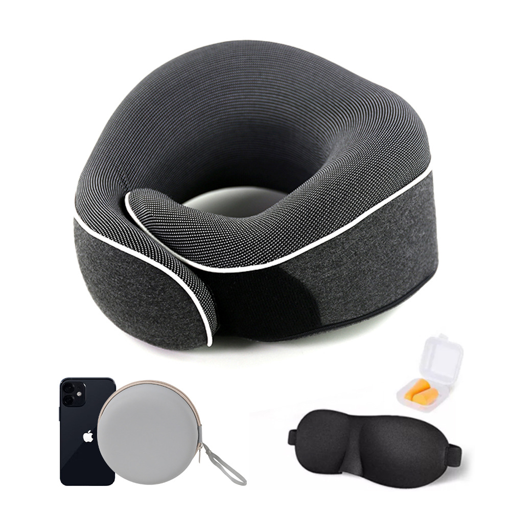 Boîte de rangement gris foncé, masque pour les yeux et bouchons d'oreilles
