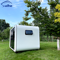 Cabine préfabriquée en forme de pomme Maison conteneur Cadre en acier Petite maison Cabine préfabriquée Pod House
