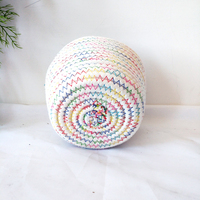 Panier de rangement pliable en coton durable et compact - Paniers en tissu décoratifs écologiques, lavables et montables - Taille et couleur personnalisables