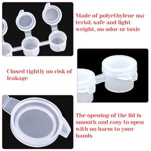 2/3/510/15ml Boîtes de peinture en plastique PP transparent à 6/8 bandes Boîte distributrice de peinture acrylique Boîtes de peinture vides en gros - Product Image 2