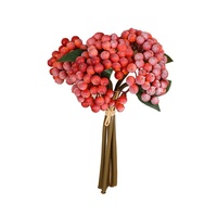 5 Branches de fruits artificiels multicolores en forme de grappes de baies sauvages pour la décoration de mariage, de Noël et de bureau à domicile