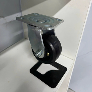 Rueda Giratoria Industrial de Caucho Termoplástico de Alta Resistencia, Soporte de Acero Galvanizado, Rodamiento de Bolas Simple, de 4 a 8 Pulgadas en Total - Product Image 1