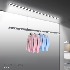 Embedded balcony ceiling intelligent voice control automatic lifting remote control invisible electric clothes drying rack - Product Image 1
