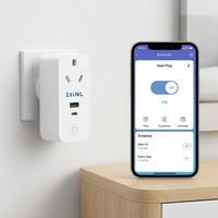 Prise murale intelligente USB Type C UK avec contrôle à distance Wi-Fi et minuterie pour appareils électroménagers