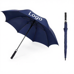 Meilleures ventes de grands parapluies de golf en plein air 8K à barre droite étanche logo personnalisable UV semi-automatique cadeau en gros - Product Image 1